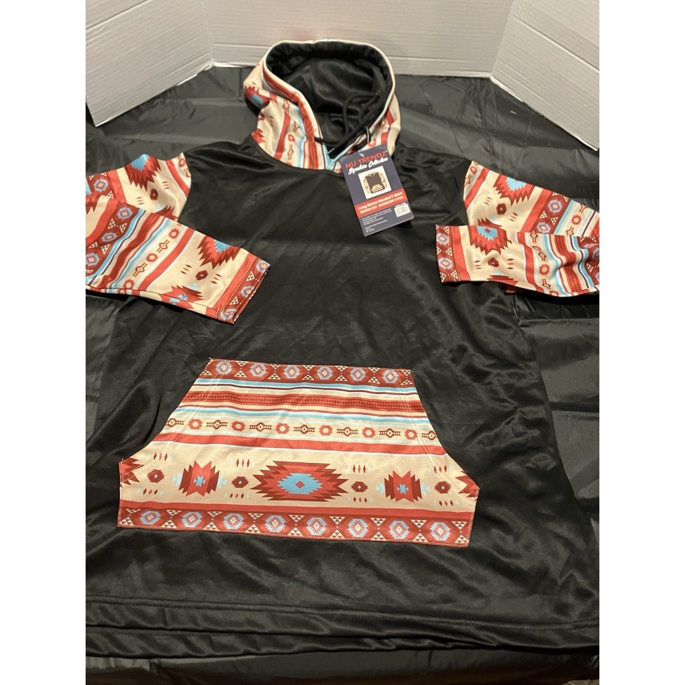 Nu Trendz NWT Aztec Tribal Southwest Inspired Size S Hoodie Unisex With Pockets
